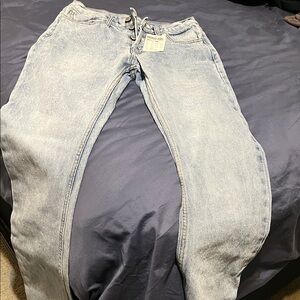 Women Light Blue Baggy Jeans Brandy Melville Size M